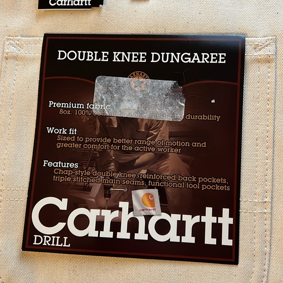 DEADSTOCK Carhartt Double Front Drill Work Dungaree Made in USA 🇺🇸 - Picture 9 of 11